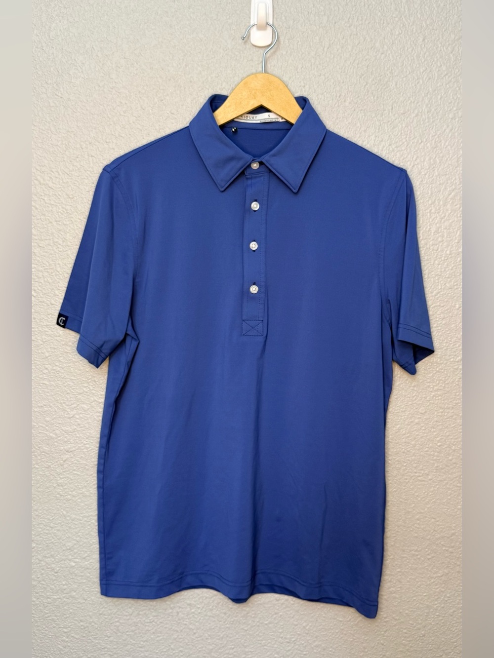 Criquet | Range Performance Jersey Short Sleeve Polo | Mid Blue | Size Small